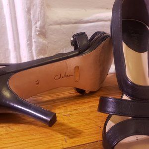 Cole Haan Black Strappy Heeled Sandals, Size 9